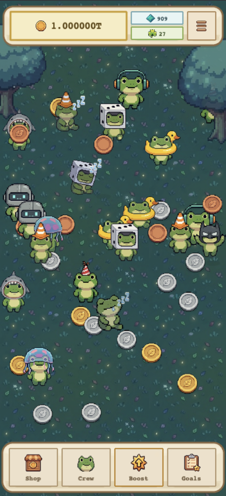 Second phone gameplay screenshot from Poko's Mint Garden.