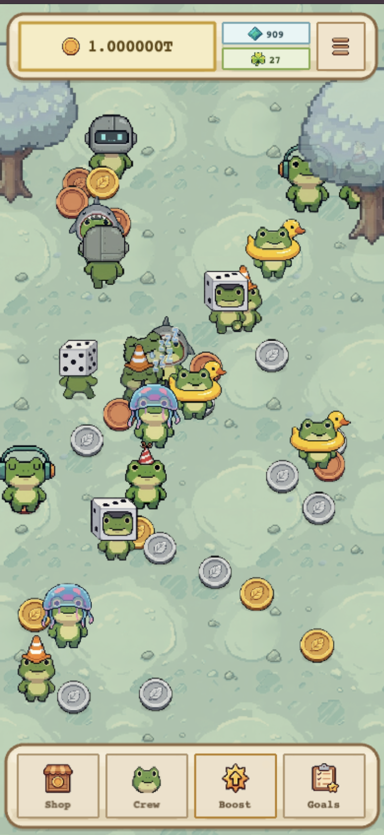 Third phone gameplay screenshot from Poko's Mint Garden.