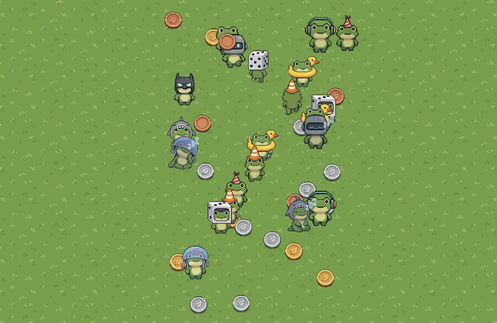 Gameplay board screenshot from Poko's Mint Garden.